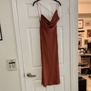 12th Tribe Terracotta Backless Dress